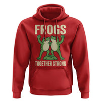 Frogs Together Strong Hoodie Portland Frog Protest United We Ribbit - Wonder Print Shop