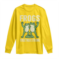 Frogs Together Strong Long Sleeve Shirt Portland Frog Protest United We Ribbit - Wonder Print Shop