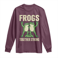 Frogs Together Strong Long Sleeve Shirt Portland Frog Protest United We Ribbit - Wonder Print Shop