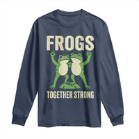Frogs Together Strong Long Sleeve Shirt Portland Frog Protest United We Ribbit - Wonder Print Shop