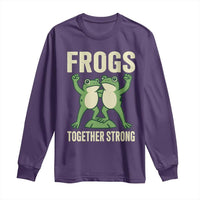 Frogs Together Strong Long Sleeve Shirt Portland Frog Protest United We Ribbit - Wonder Print Shop
