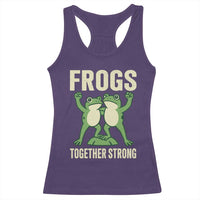 Frogs Together Strong Racerback Tank Top Portland Frog Protest United We Ribbit - Wonder Print Shop