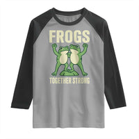 Frogs Together Strong Raglan Shirt Portland Frog Protest United We Ribbit - Wonder Print Shop