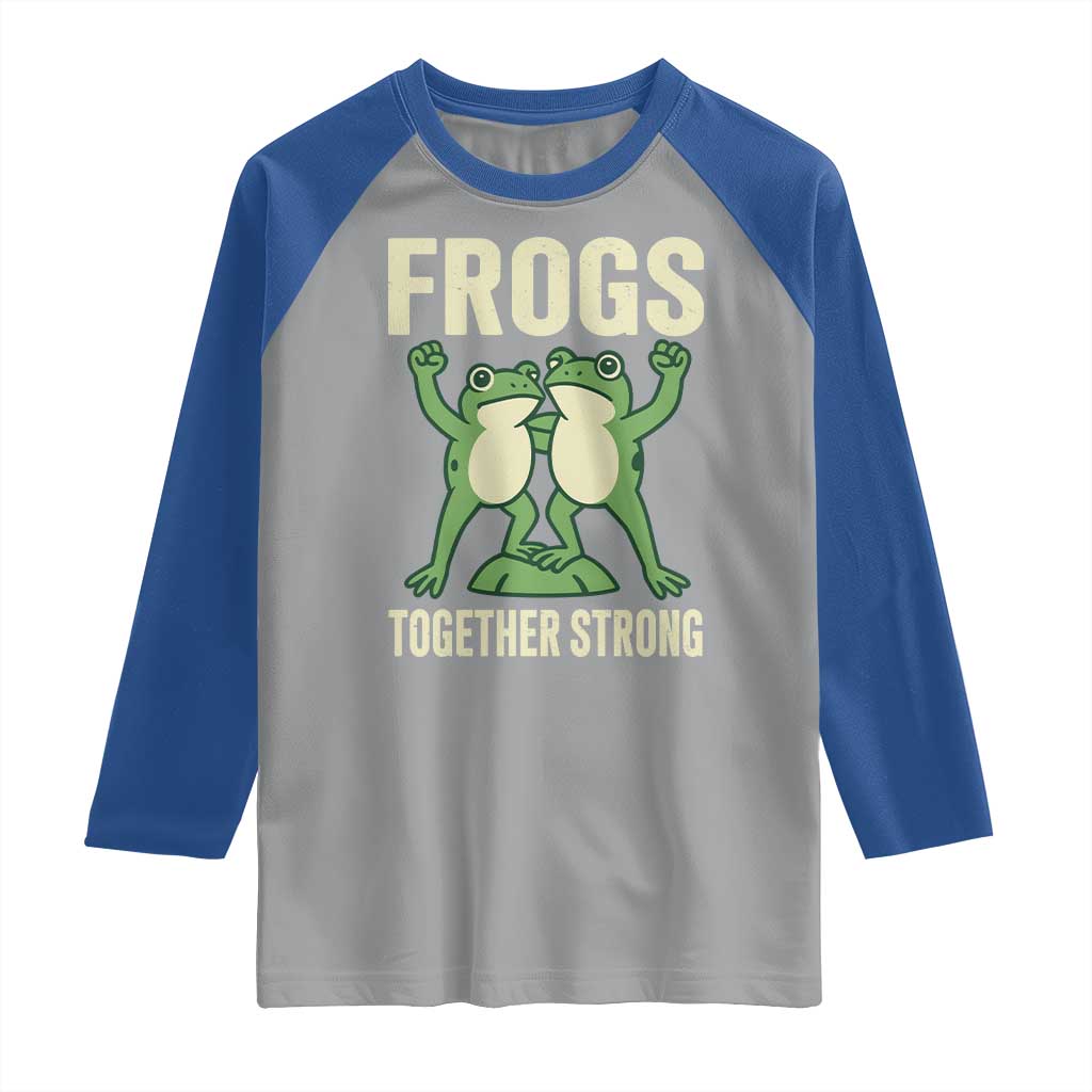 Frogs Together Strong Raglan Shirt Portland Frog Protest United We Ribbit - Wonder Print Shop