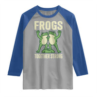 Frogs Together Strong Raglan Shirt Portland Frog Protest United We Ribbit - Wonder Print Shop
