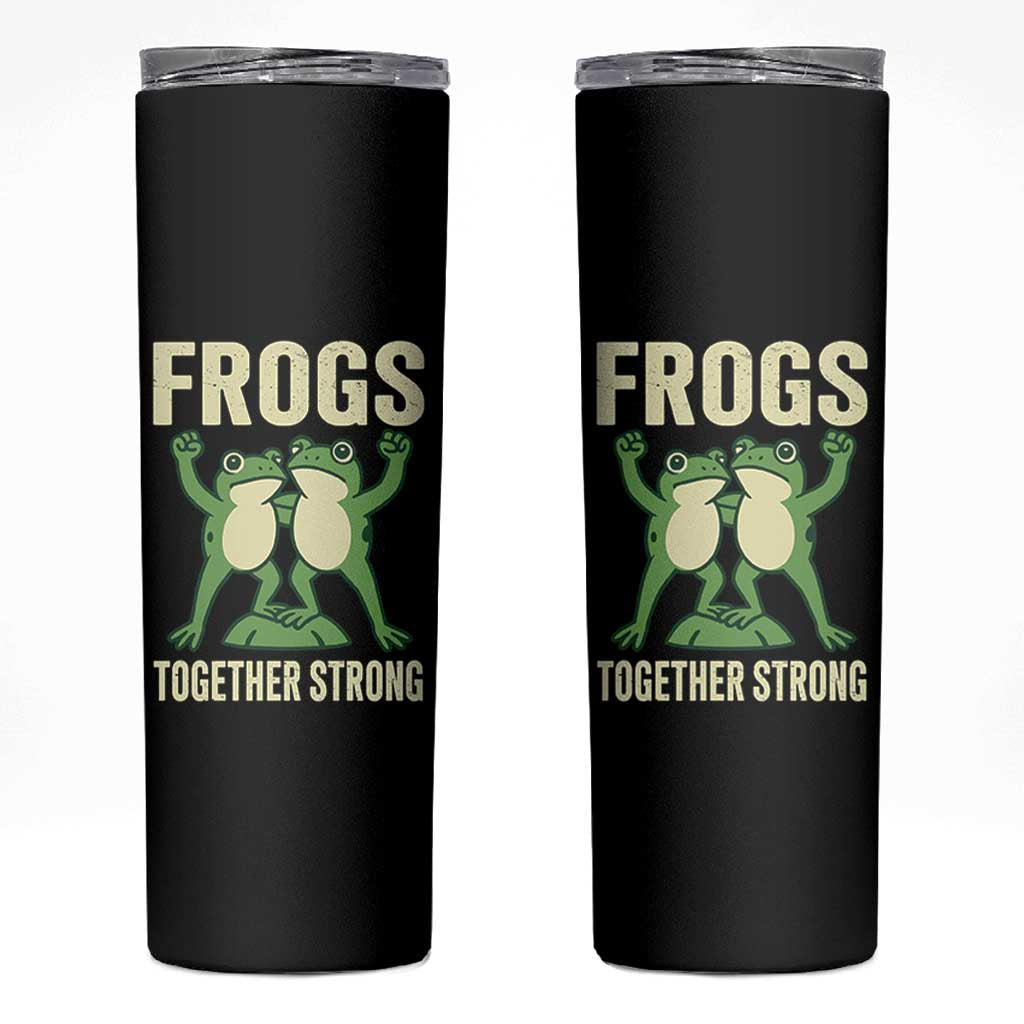 Frogs Together Strong Skinny Tumbler Portland Frog Protest United We Ribbit - Wonder Print Shop