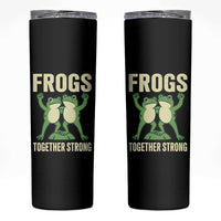 Frogs Together Strong Skinny Tumbler Portland Frog Protest United We Ribbit - Wonder Print Shop