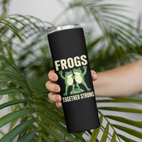 Frogs Together Strong Skinny Tumbler Portland Frog Protest United We Ribbit - Wonder Print Shop