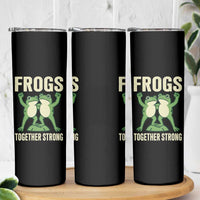 Frogs Together Strong Skinny Tumbler Portland Frog Protest United We Ribbit - Wonder Print Shop