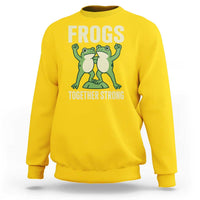 Frogs Together Strong Sweatshirt Portland Frog Protest United We Ribbit - Wonder Print Shop