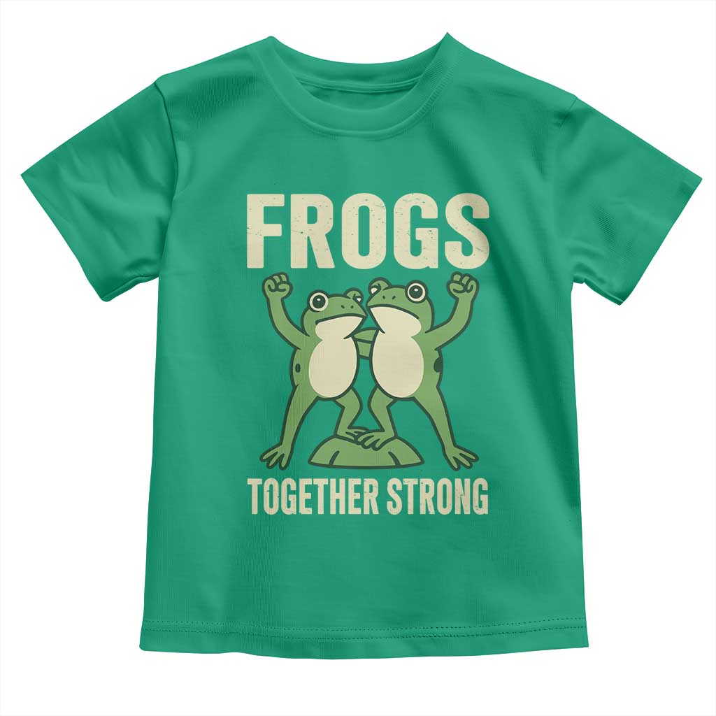 Frogs Together Strong Toddler T Shirt Portland Frog Protest United We Ribbit - Wonder Print Shop