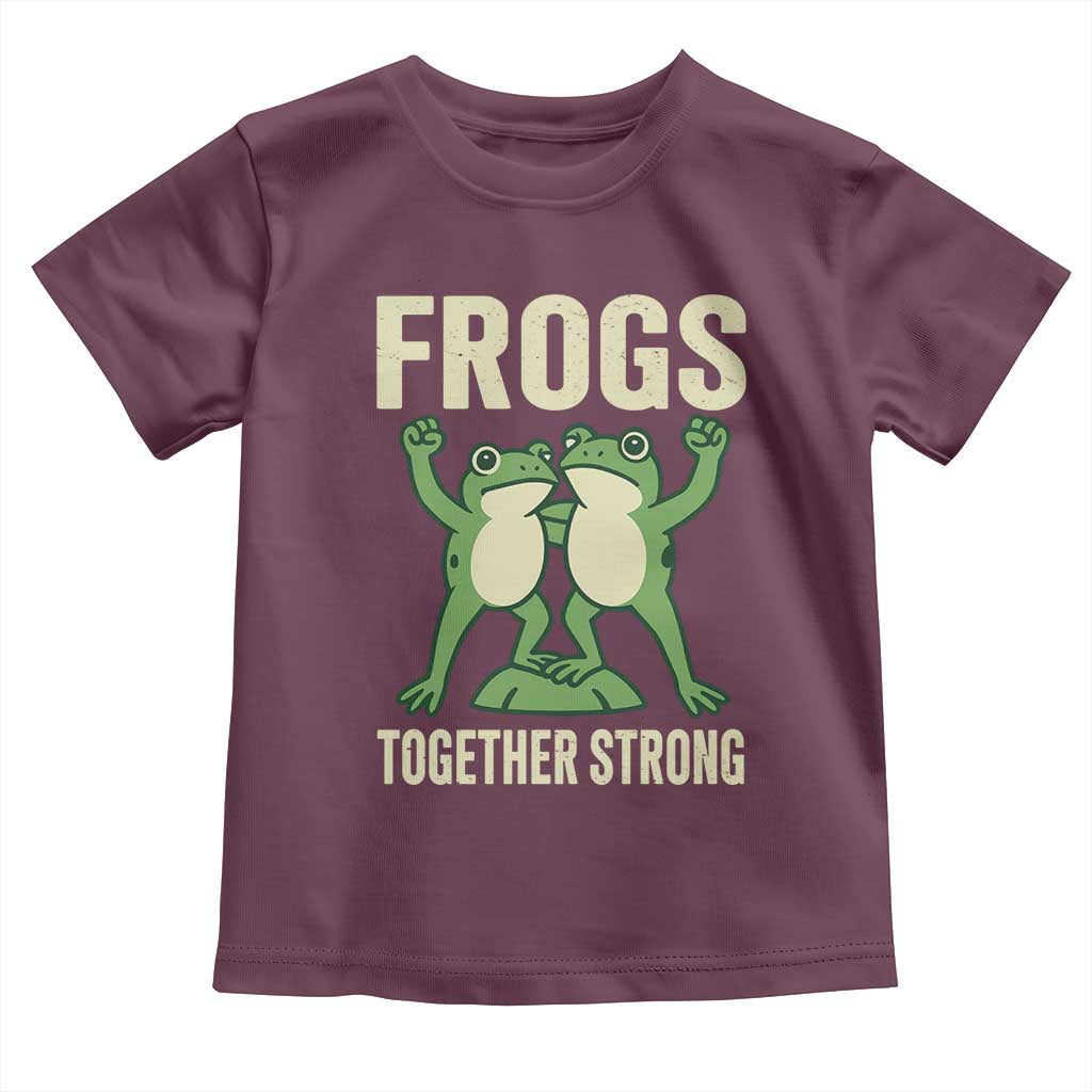 Frogs Together Strong Toddler T Shirt Portland Frog Protest United We Ribbit - Wonder Print Shop