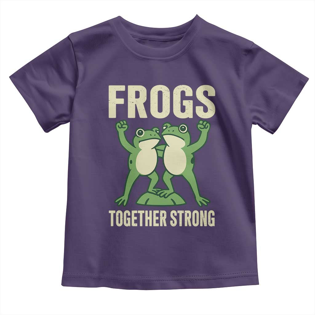 Frogs Together Strong Toddler T Shirt Portland Frog Protest United We Ribbit - Wonder Print Shop