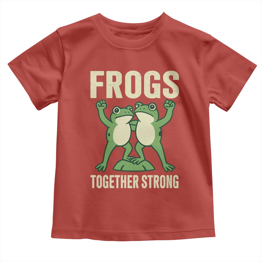 Frogs Together Strong Toddler T Shirt Portland Frog Protest United We Ribbit - Wonder Print Shop