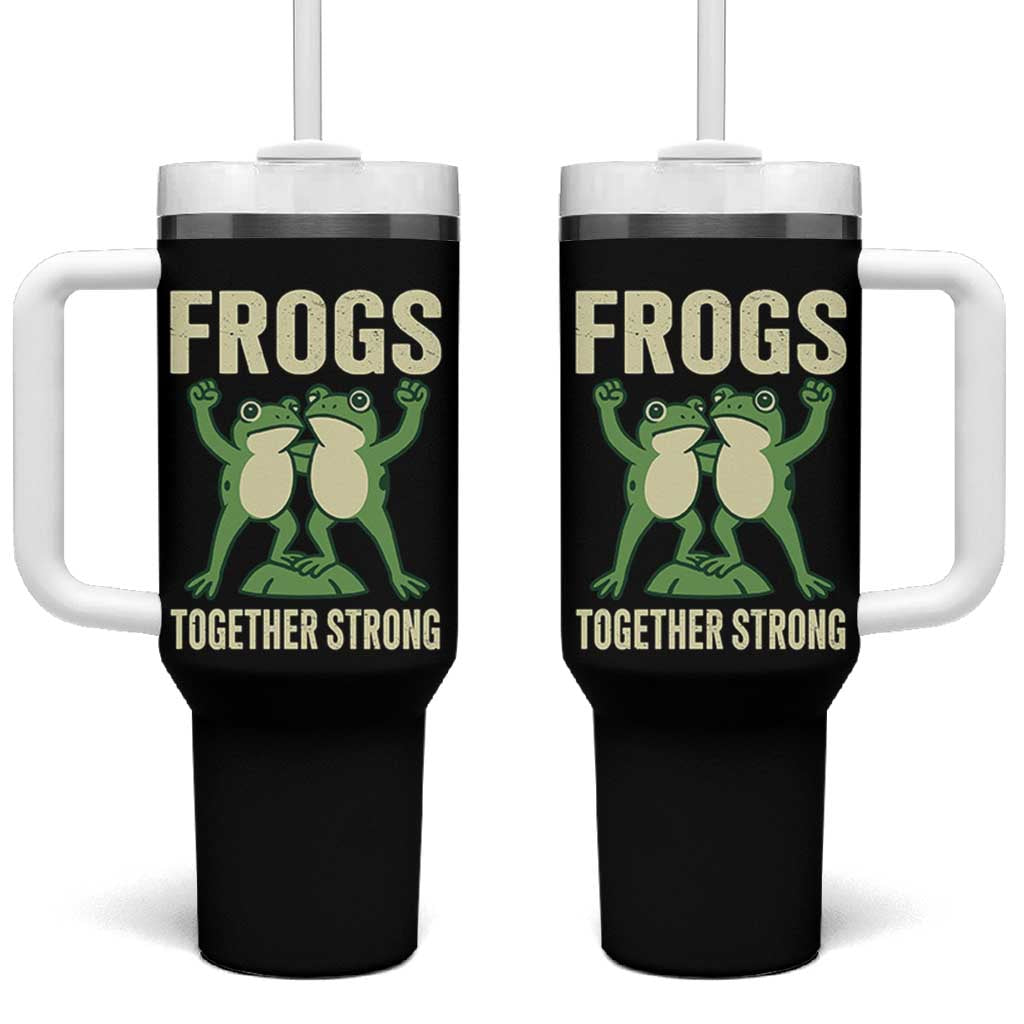 Frogs Together Strong Tumbler With Handle Portland Frog Protest United We Ribbit - Wonder Print Shop