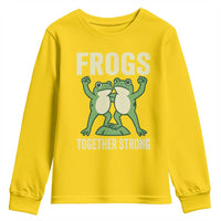 Frogs Together Strong Youth Sweatshirt Portland Frog Protest United We Ribbit - Wonder Print Shop