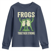 Frogs Together Strong Youth Sweatshirt Portland Frog Protest United We Ribbit - Wonder Print Shop