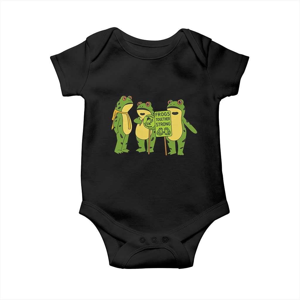 Frogs Together Strong Baby Onesie Portland Frog Resist Protest - Wonder Print Shop