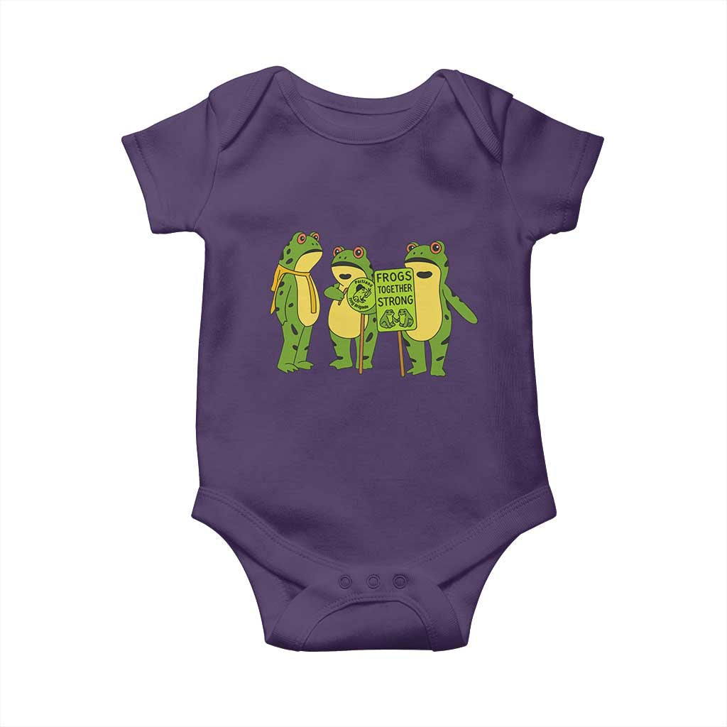 Frogs Together Strong Baby Onesie Portland Frog Resist Protest - Wonder Print Shop