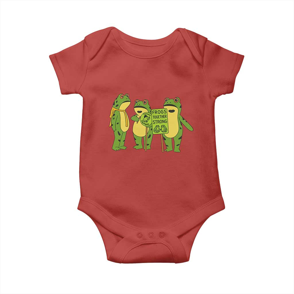 Frogs Together Strong Baby Onesie Portland Frog Resist Protest - Wonder Print Shop