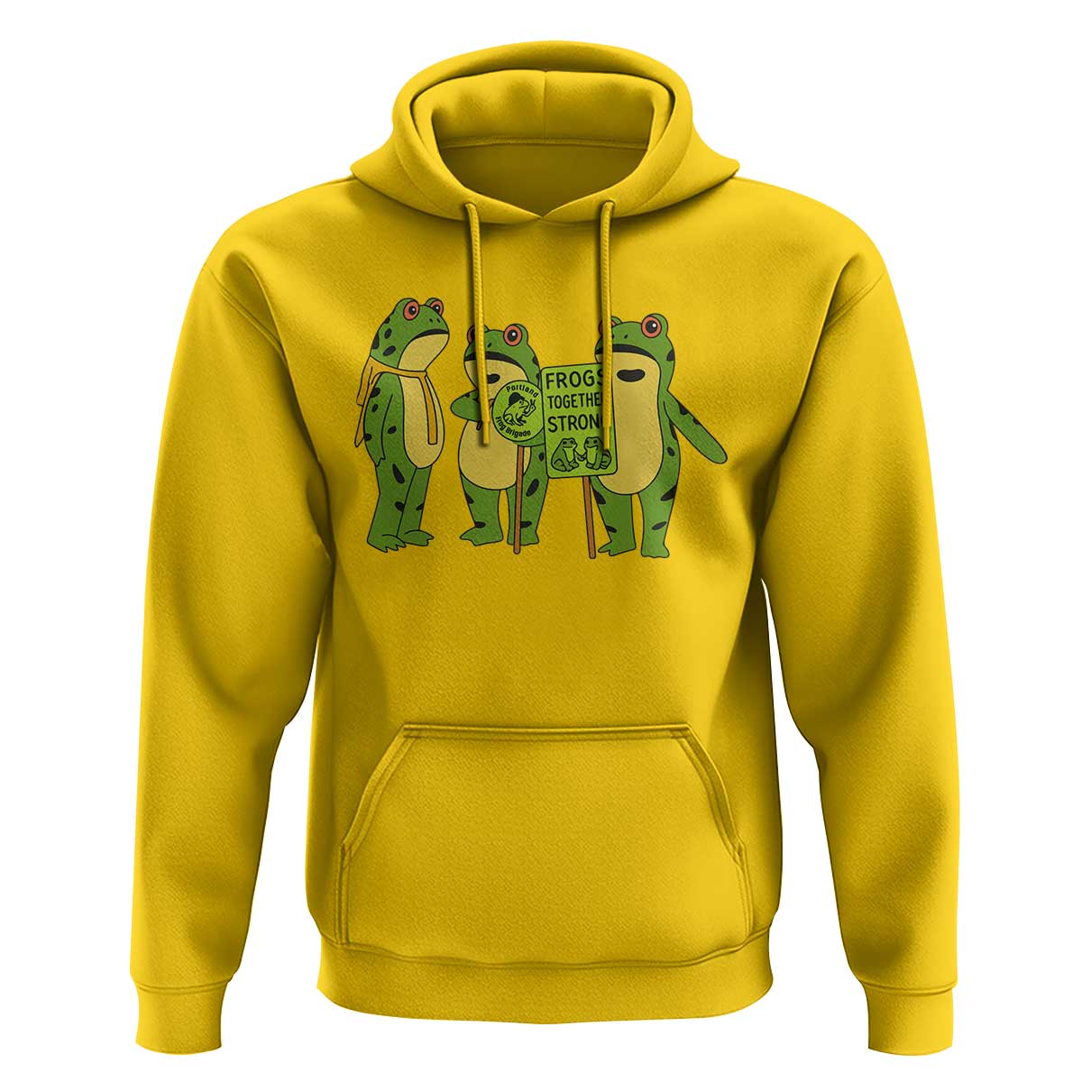 Frogs Together Strong Hoodie Portland Frog Resist Protest - Wonder Print Shop