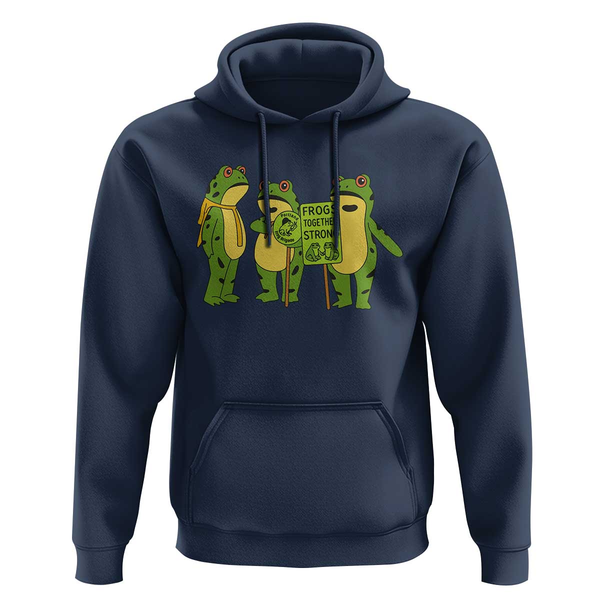 Frogs Together Strong Hoodie Portland Frog Resist Protest - Wonder Print Shop