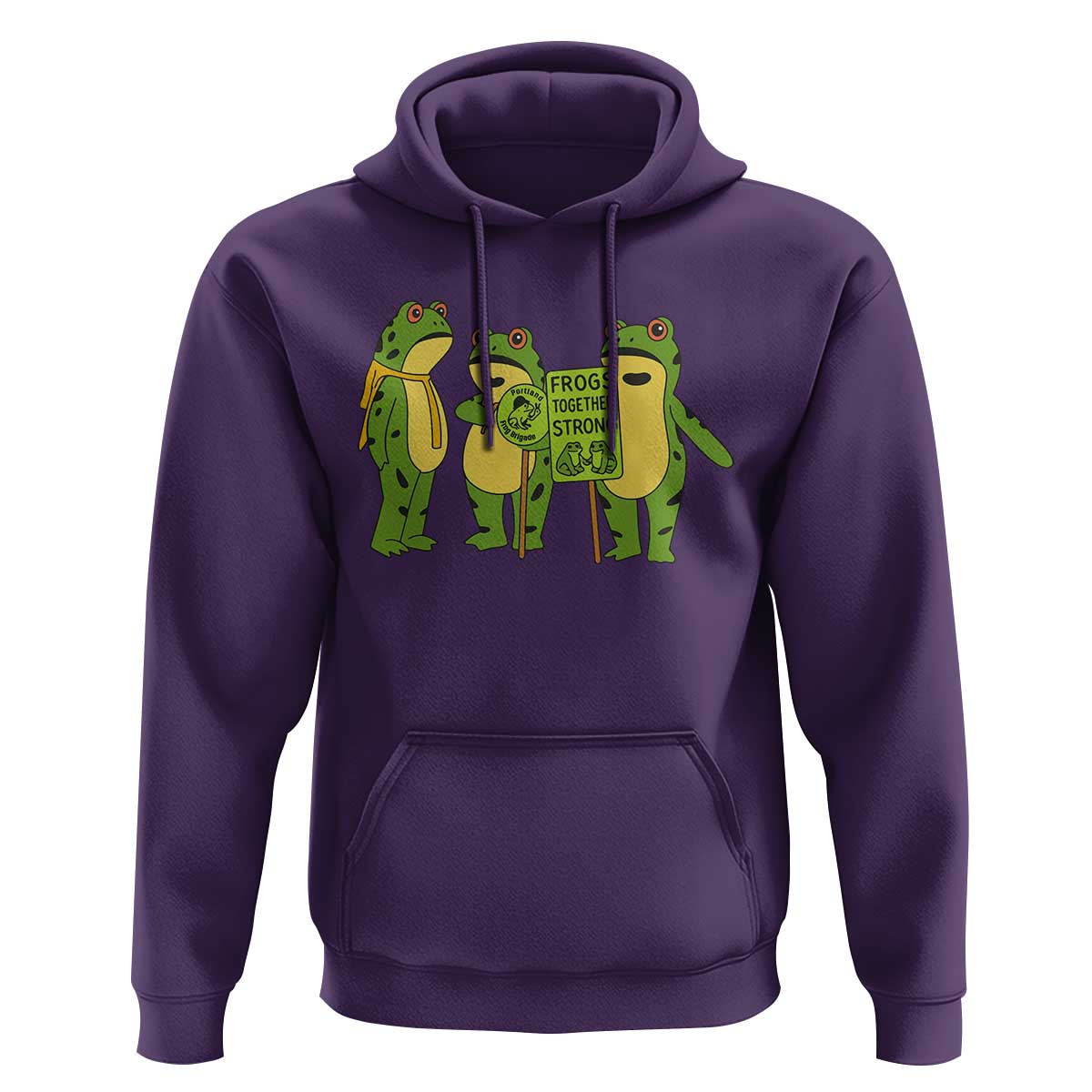 Frogs Together Strong Hoodie Portland Frog Resist Protest - Wonder Print Shop