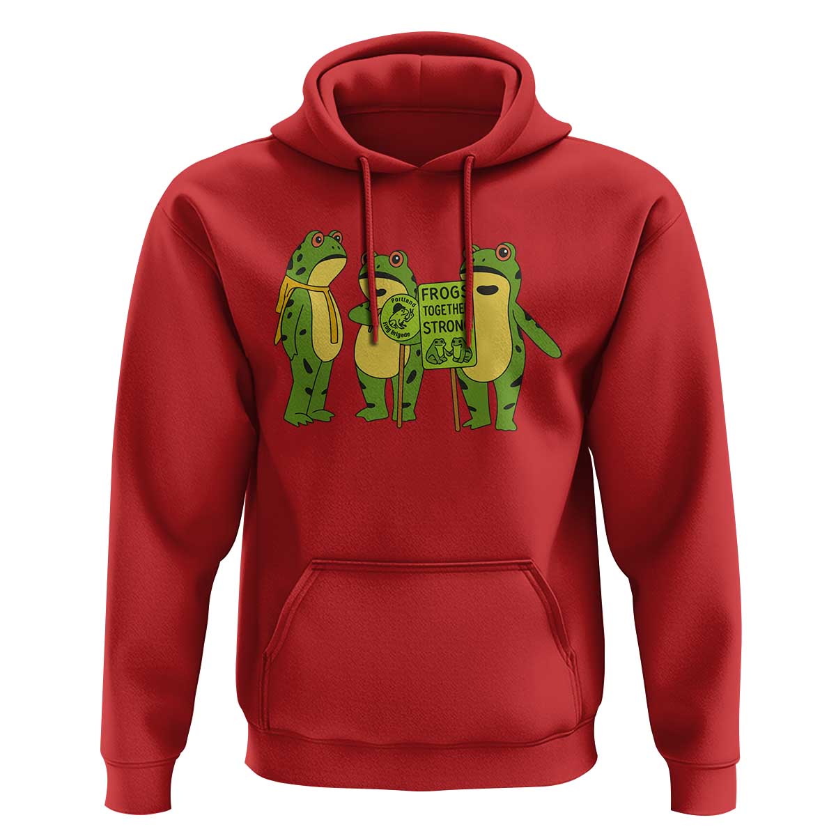 Frogs Together Strong Hoodie Portland Frog Resist Protest - Wonder Print Shop