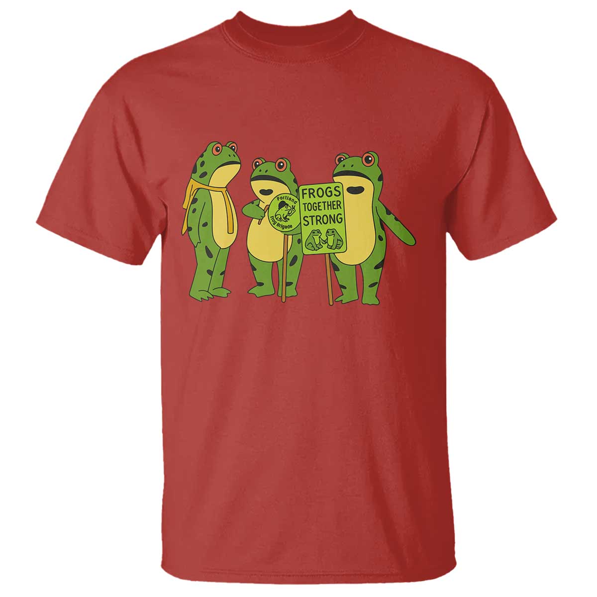 Frogs Together Strong T Shirt Portland Frog Resist Protest - Wonder Print Shop