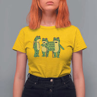Frogs Together Strong T Shirt For Women Portland Frog Resist Protest - Wonder Print Shop