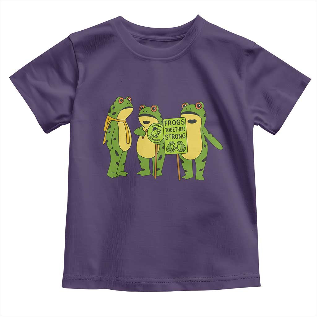 Frogs Together Strong Toddler T Shirt Portland Frog Resist Protest - Wonder Print Shop