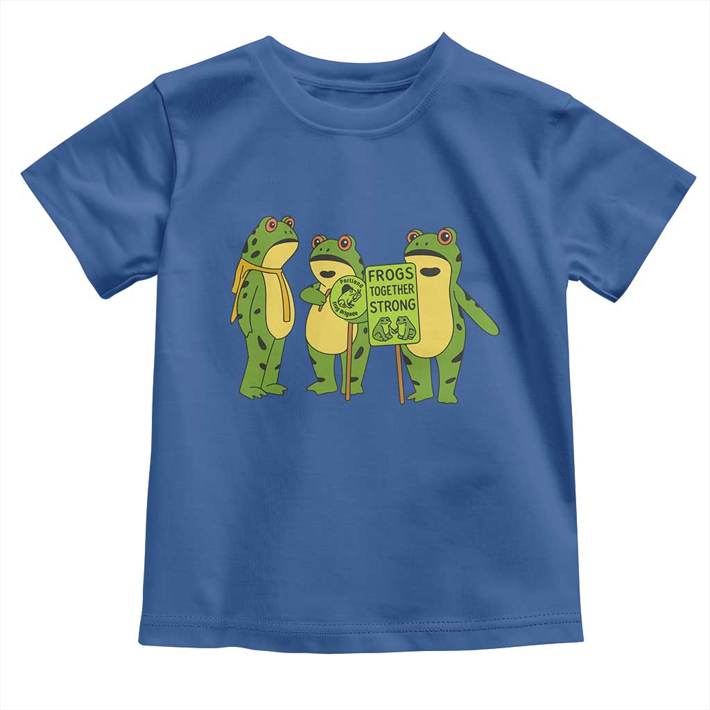 Frogs Together Strong Toddler T Shirt Portland Frog Resist Protest - Wonder Print Shop