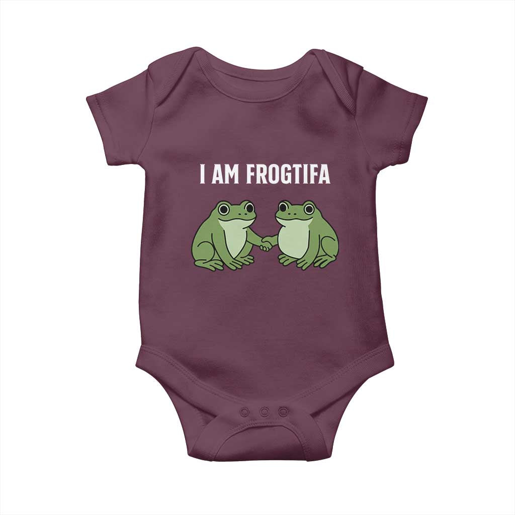 I Am Frogtifa Baby Onesie Portland Frog Resist Protest Handshake Frogs - Wonder Print Shop