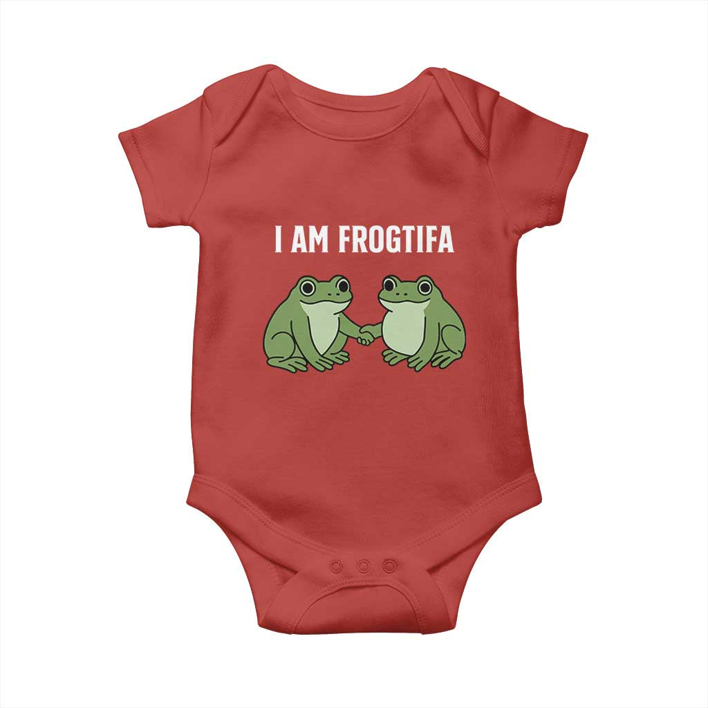 I Am Frogtifa Baby Onesie Portland Frog Resist Protest Handshake Frogs - Wonder Print Shop