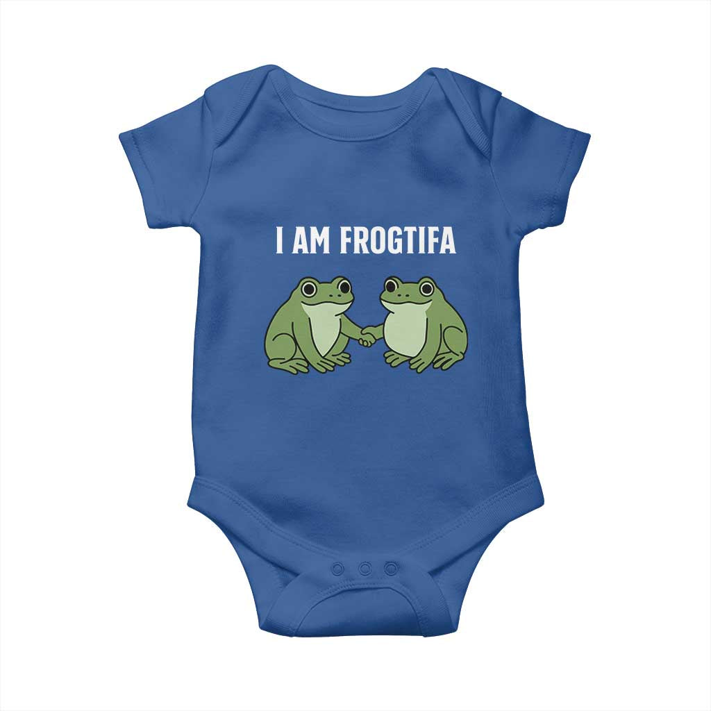 I Am Frogtifa Baby Onesie Portland Frog Resist Protest Handshake Frogs - Wonder Print Shop