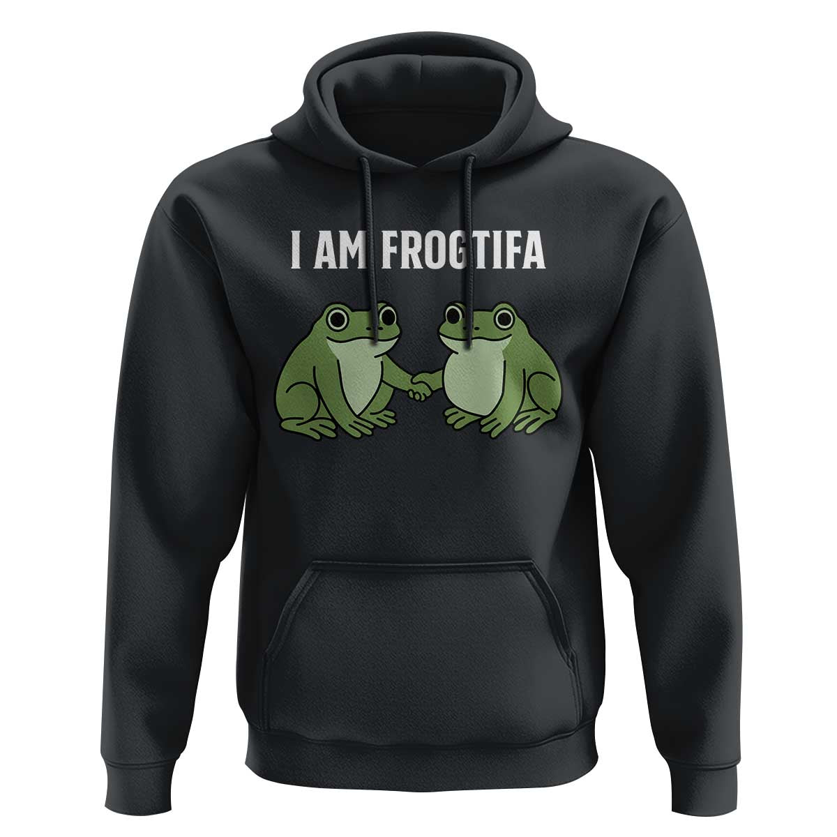 I Am Frogtifa Hoodie Portland Frog Resist Protest Handshake Frogs - Wonder Print Shop
