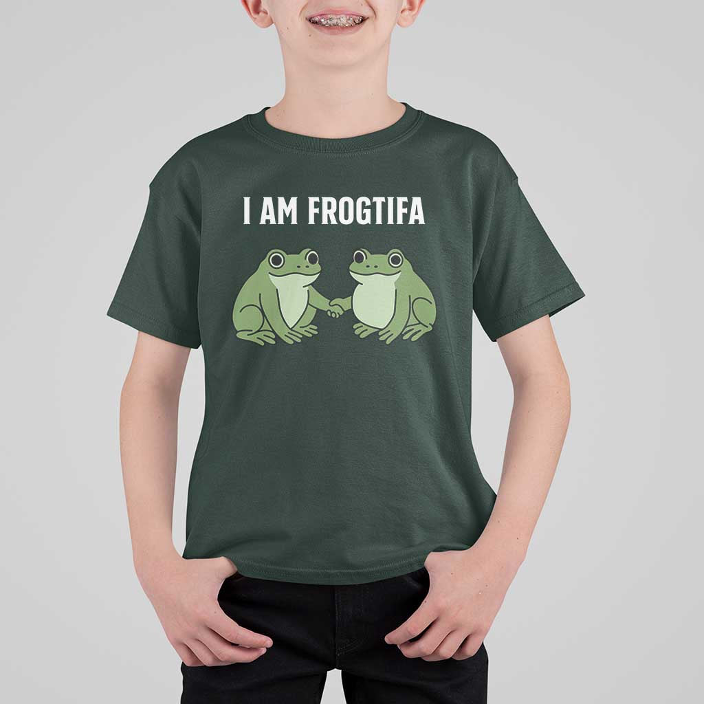 I Am Frogtifa T Shirt For Kid Portland Frog Resist Protest Handshake Frogs - Wonder Print Shop