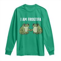 I Am Frogtifa Long Sleeve Shirt Portland Frog Resist Protest Handshake Frogs - Wonder Print Shop