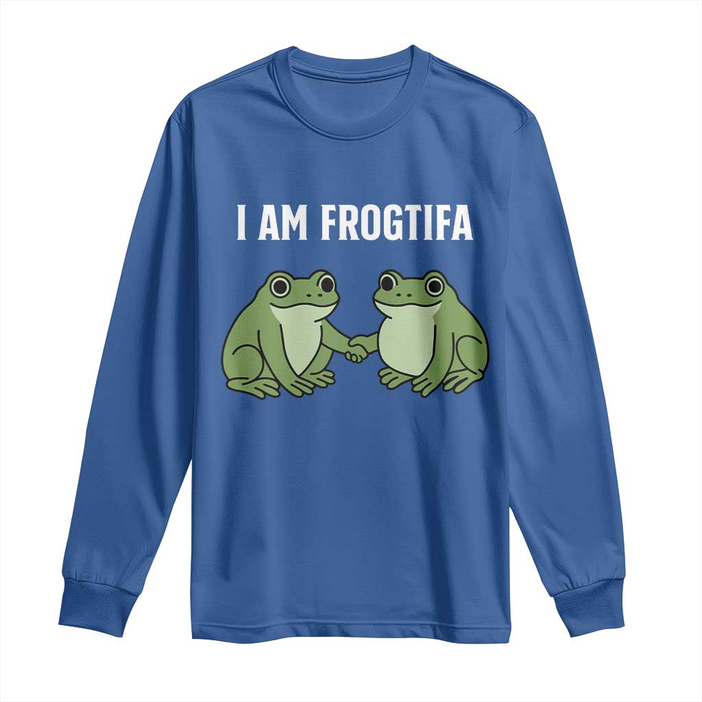 I Am Frogtifa Long Sleeve Shirt Portland Frog Resist Protest Handshake Frogs - Wonder Print Shop