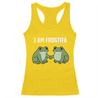 I Am Frogtifa Racerback Tank Top Portland Frog Resist Protest Handshake Frogs - Wonder Print Shop