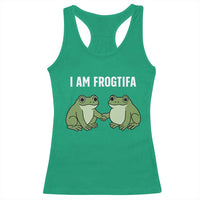 I Am Frogtifa Racerback Tank Top Portland Frog Resist Protest Handshake Frogs - Wonder Print Shop