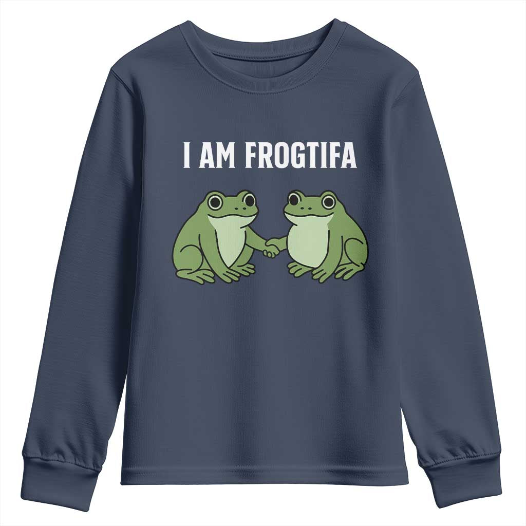 I Am Frogtifa Youth Sweatshirt Portland Frog Resist Protest Handshake Frogs - Wonder Print Shop