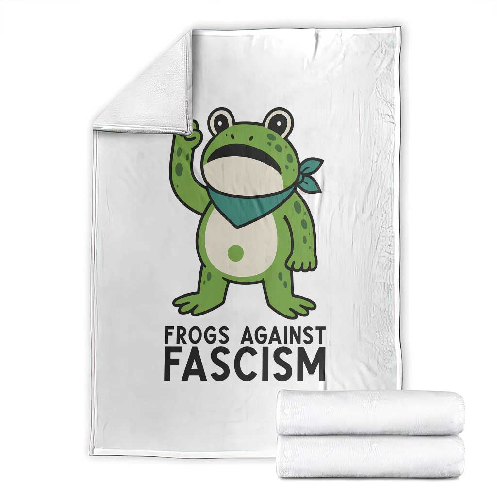 Frogs Against Fascism Throw Blanket Portland Resist Protest Antifascist TS02