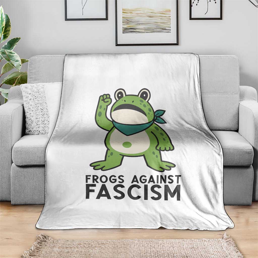 Frogs Against Fascism Throw Blanket Portland Resist Protest Antifascist TS02