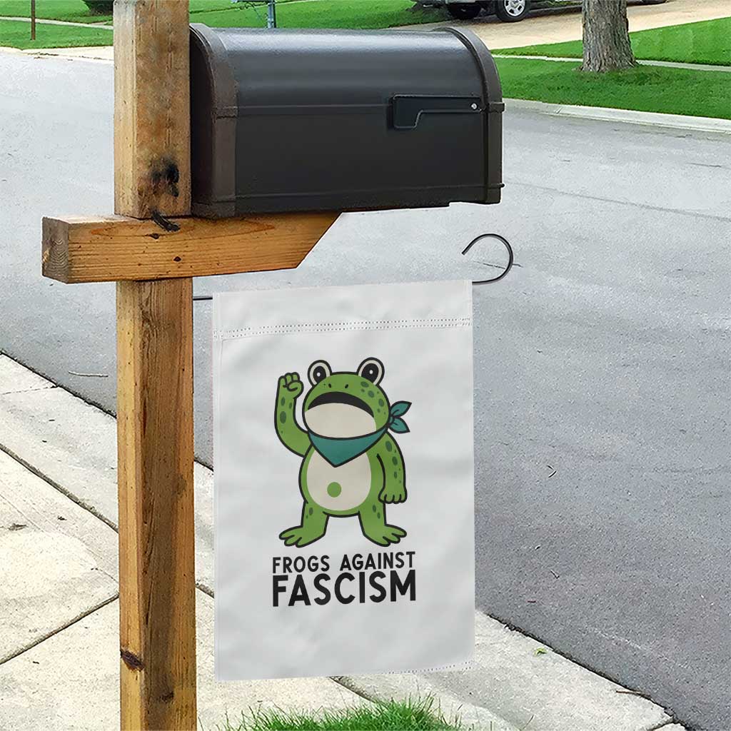 Frogs Against Fascism Garden Flag Portland Resist Protest Antifascist TS02