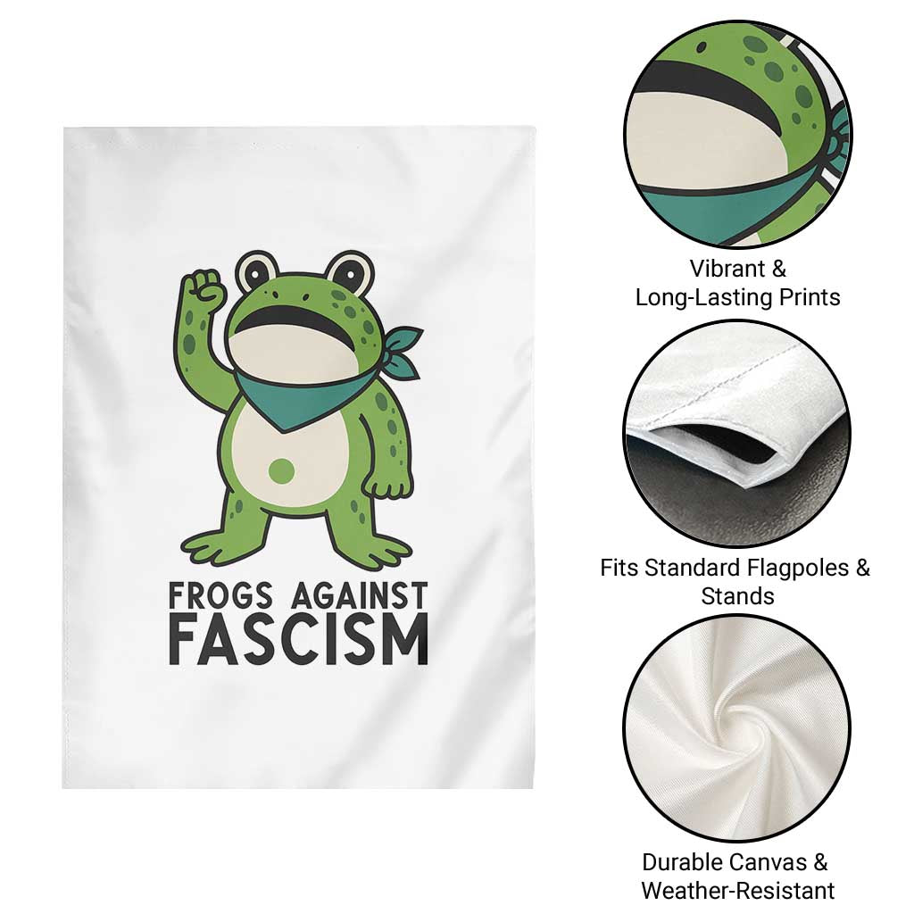 Frogs Against Fascism Garden Flag Portland Resist Protest Antifascist TS02