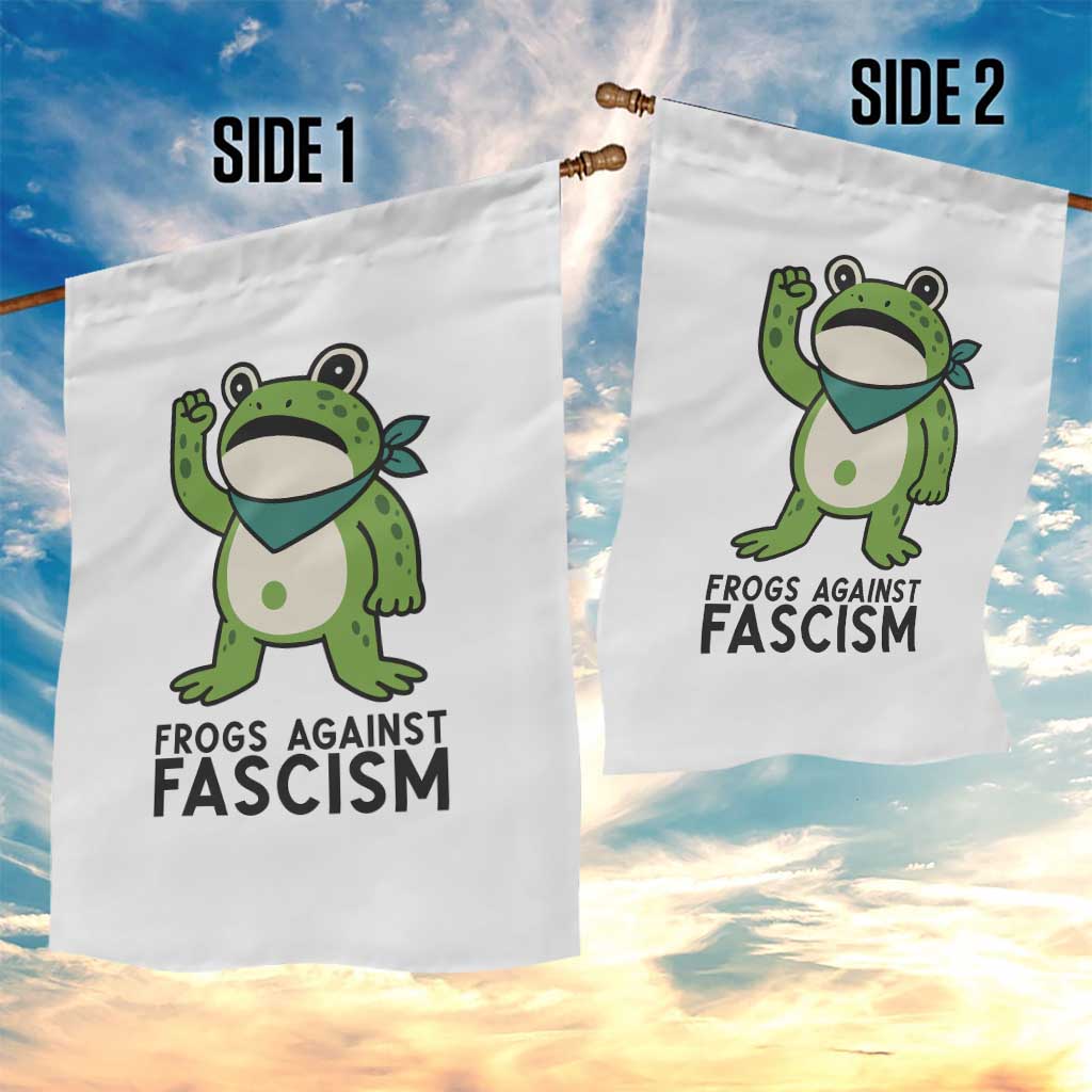 Frogs Against Fascism Garden Flag Portland Resist Protest Antifascist TS02