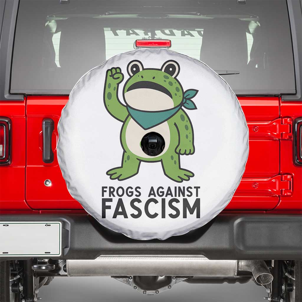 Frogs Against Fascism Spare Tire Cover Portland Resist Protest Antifascist TS02