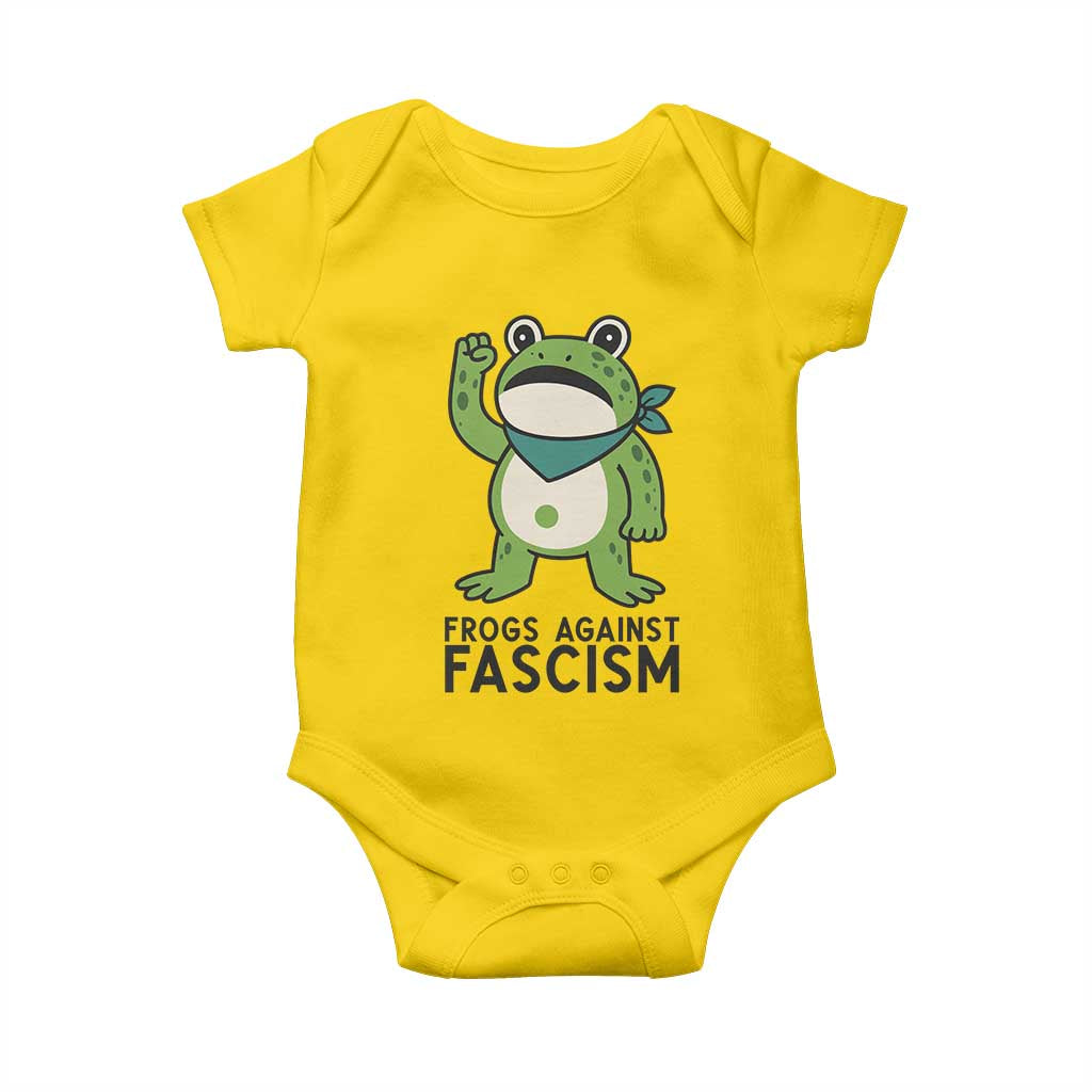 Frogs Against Fascism Baby Onesie Portland Resist Protest Antifascist - Wonder Print Shop