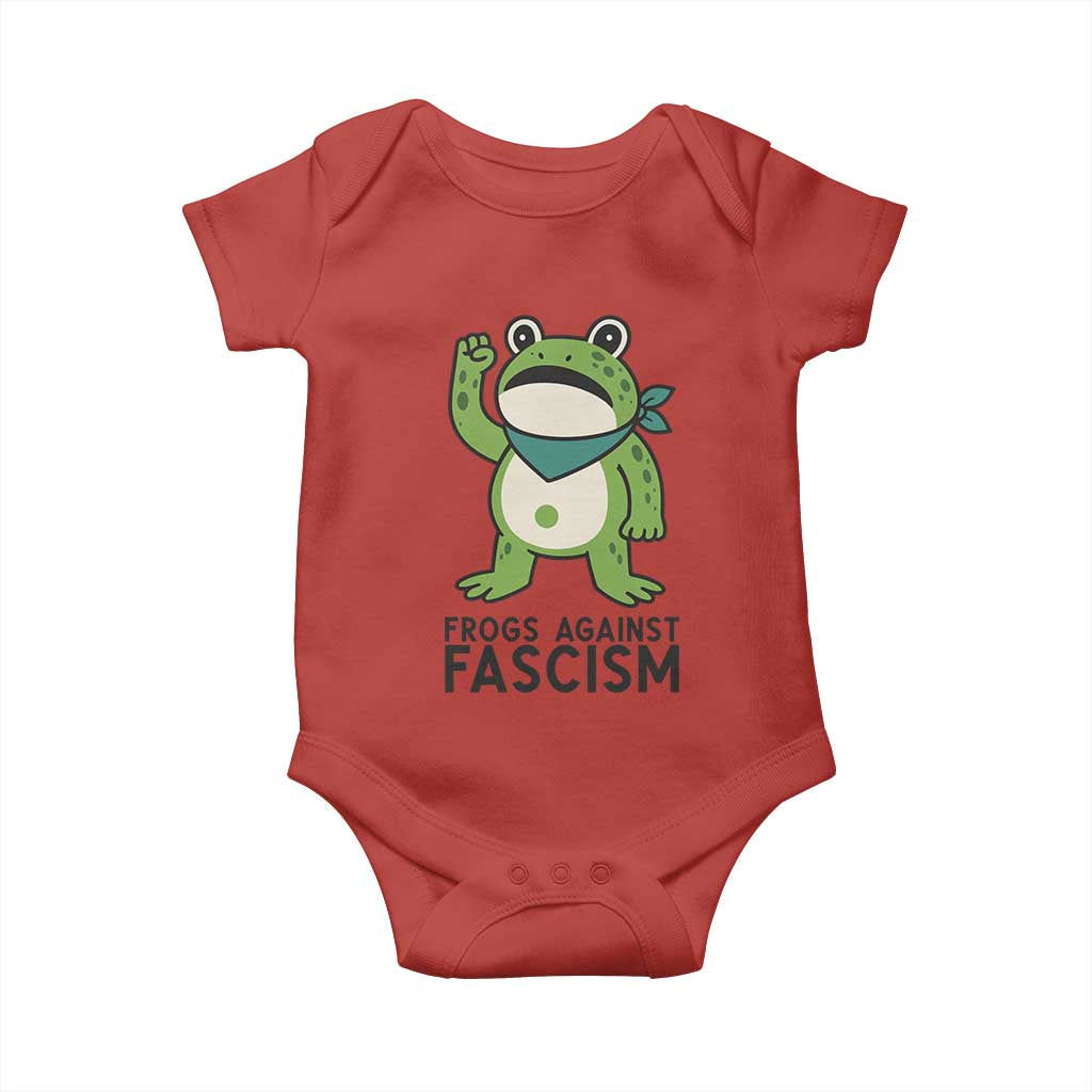 Frogs Against Fascism Baby Onesie Portland Resist Protest Antifascist - Wonder Print Shop
